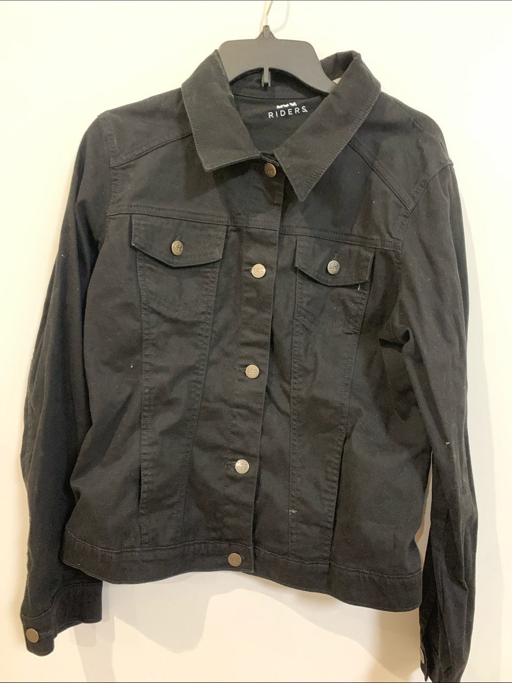 Riders by Lee Black Button-Front Denim Jacket